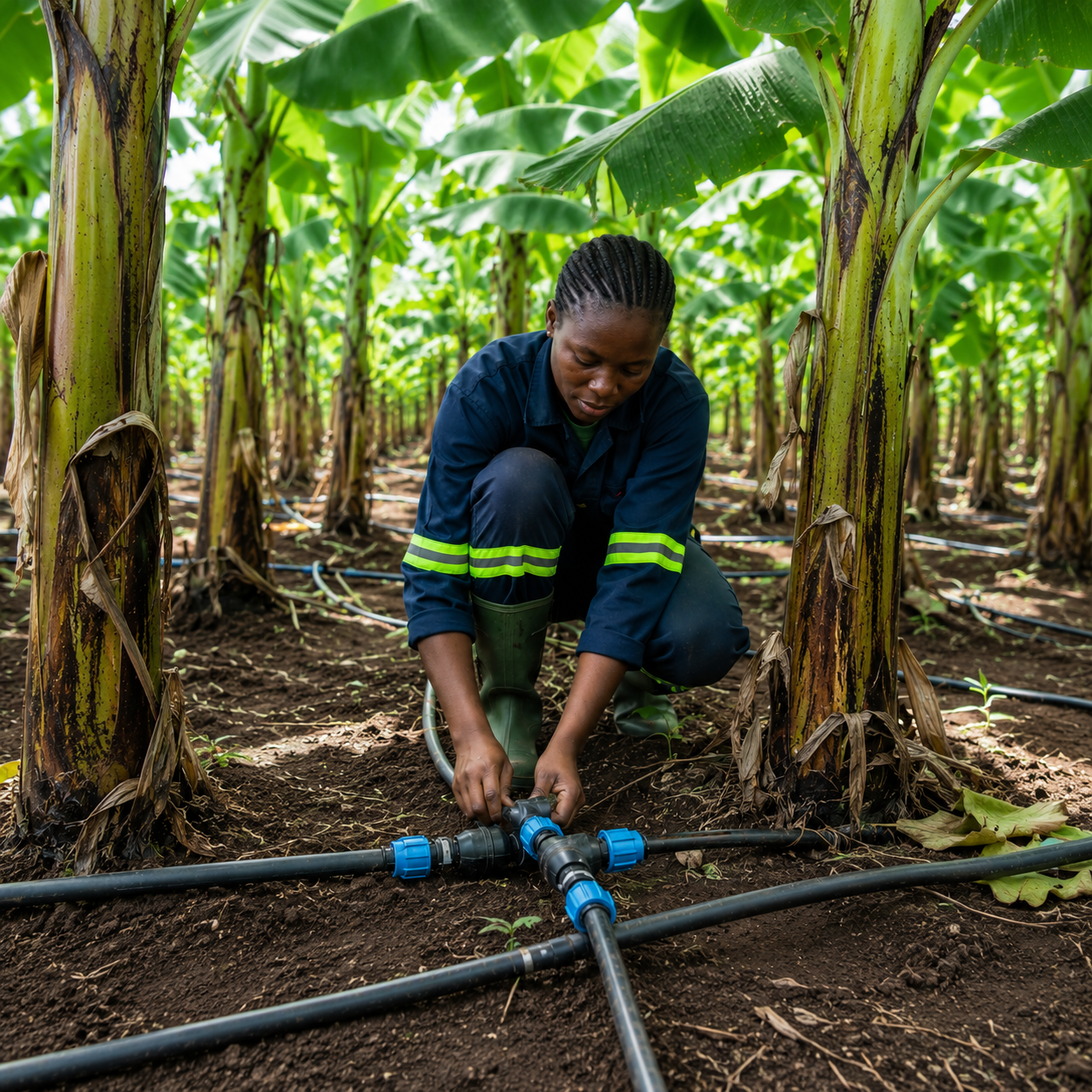 Pompe solaire pour bananeraie en Côte d’Ivoire