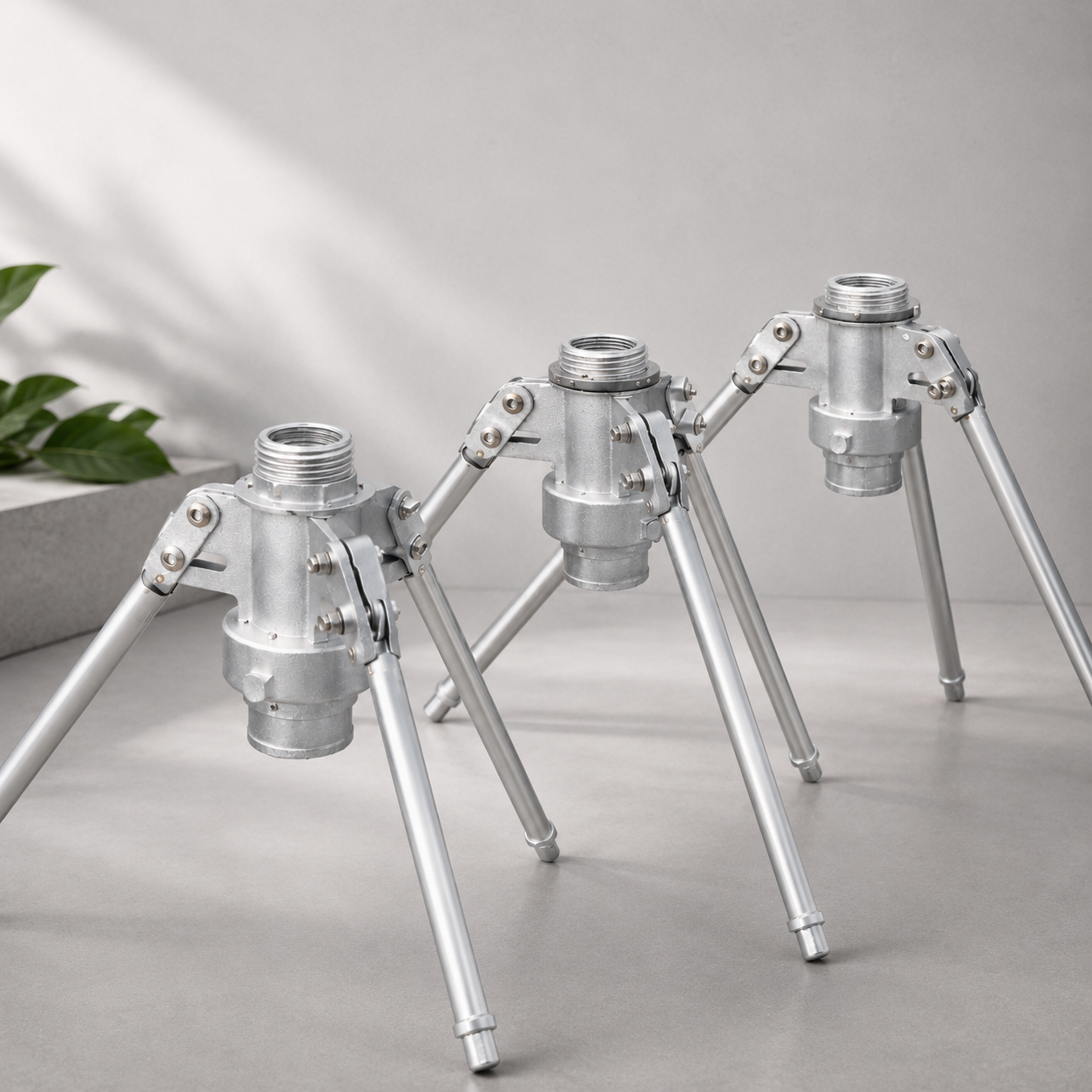 Trépied métallique robuste pour asperseur canon