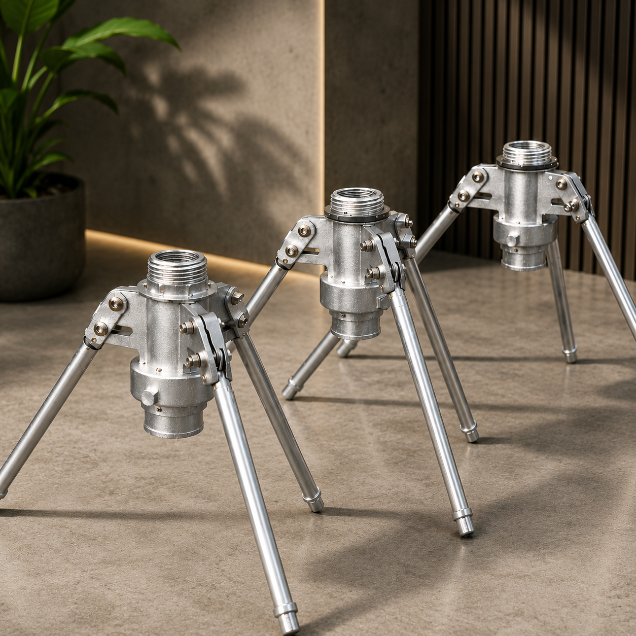 Support trépied en aluminium pour canon d’irrigation