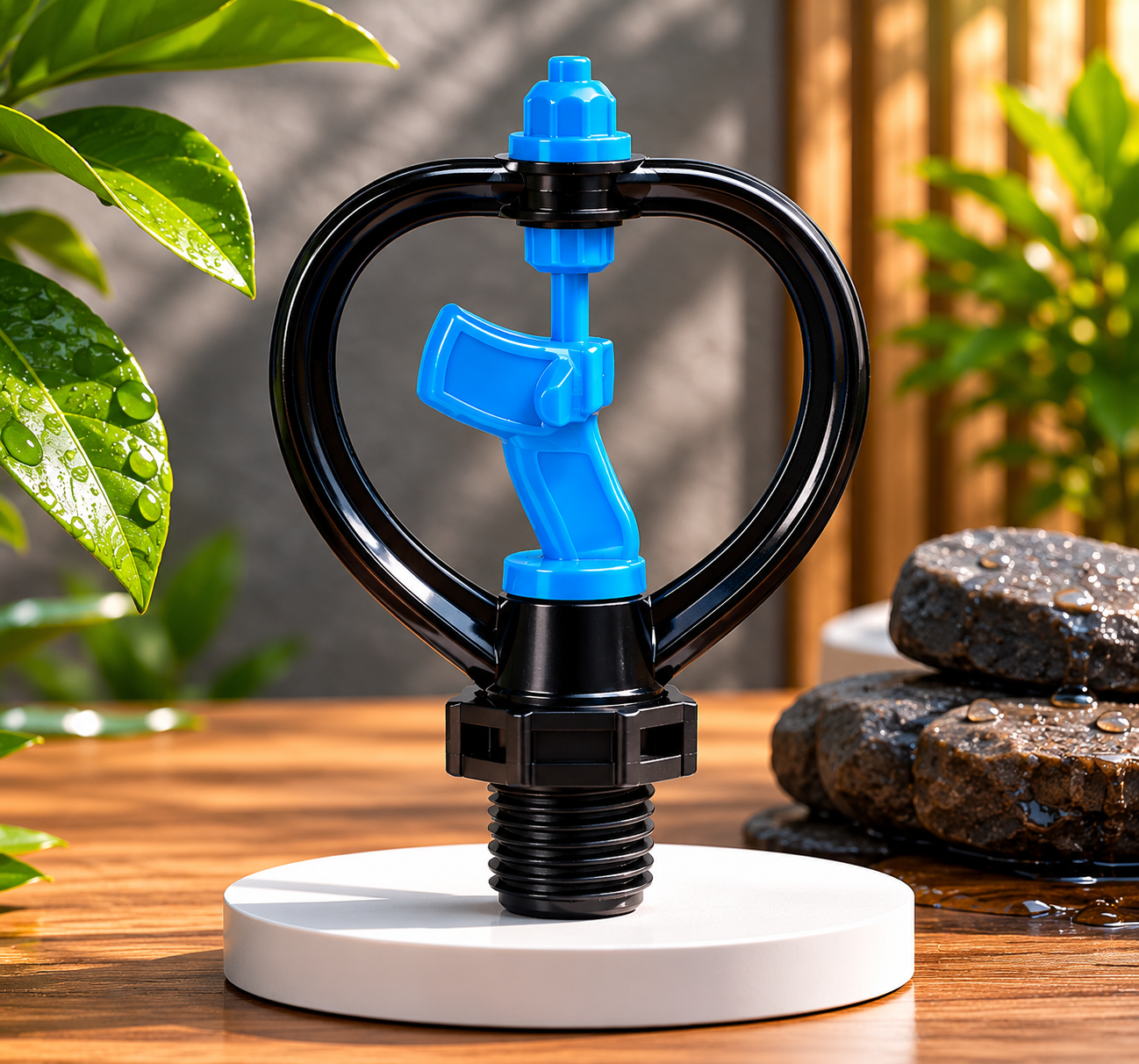 Micro-asperseur agricole 1/2 pouce bleu et noir portée 5 m