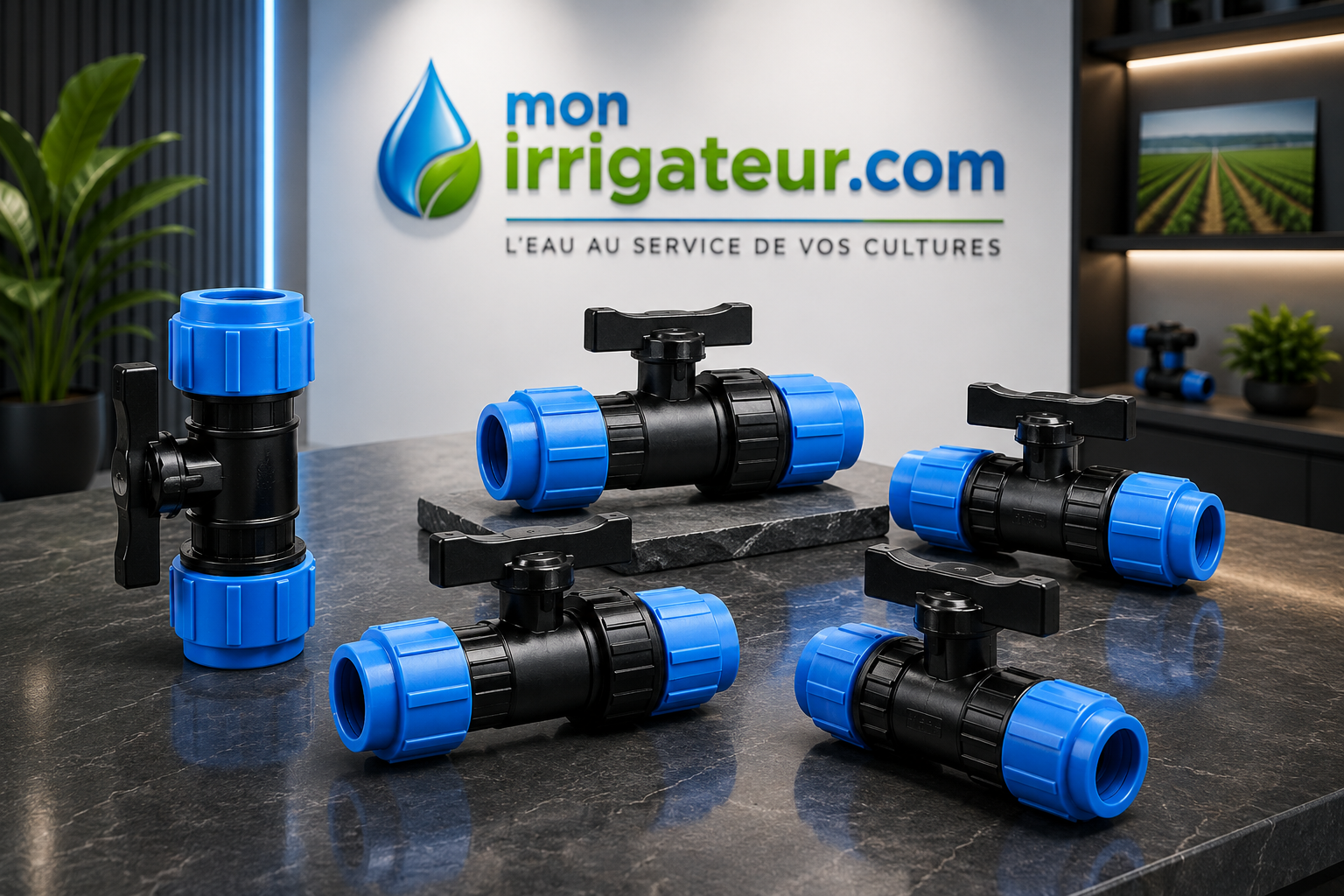 Vanne compression PEHD pour réseau d’irrigation agricole