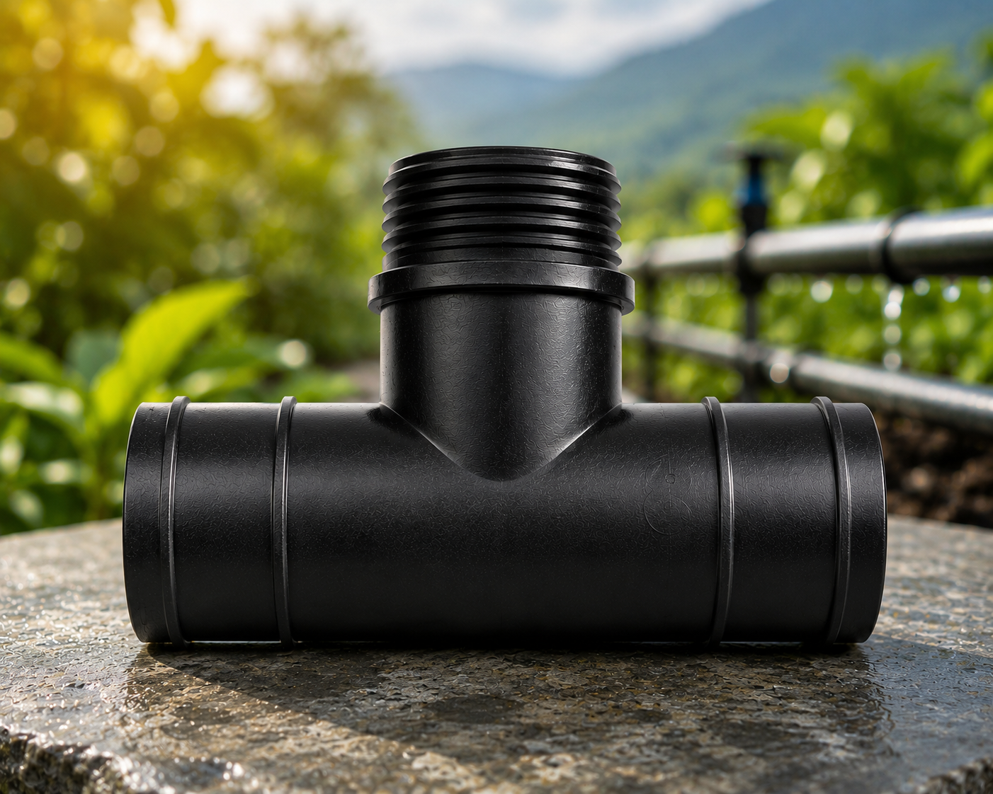 Raccord mâle pour té de tuyau irrigation agricole